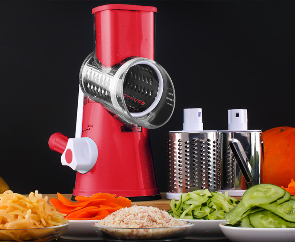 Manual Kitchen Accessories Multifunctional round Mandoline Potato Slicer Vegetable Cutter Slicer Cheese Kitchen Gadgets