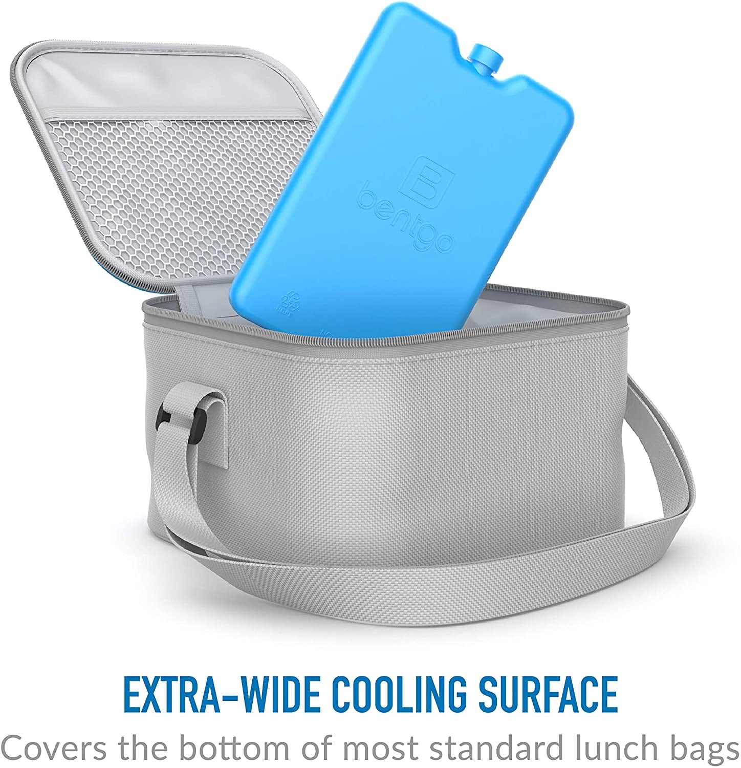 Ice Lunch Chillers - Ultra-Thin Ice Packs Perfect for Everyday Use in Lunch Bags, Lunch Boxes and Coolers - 4 Pack (Blue)