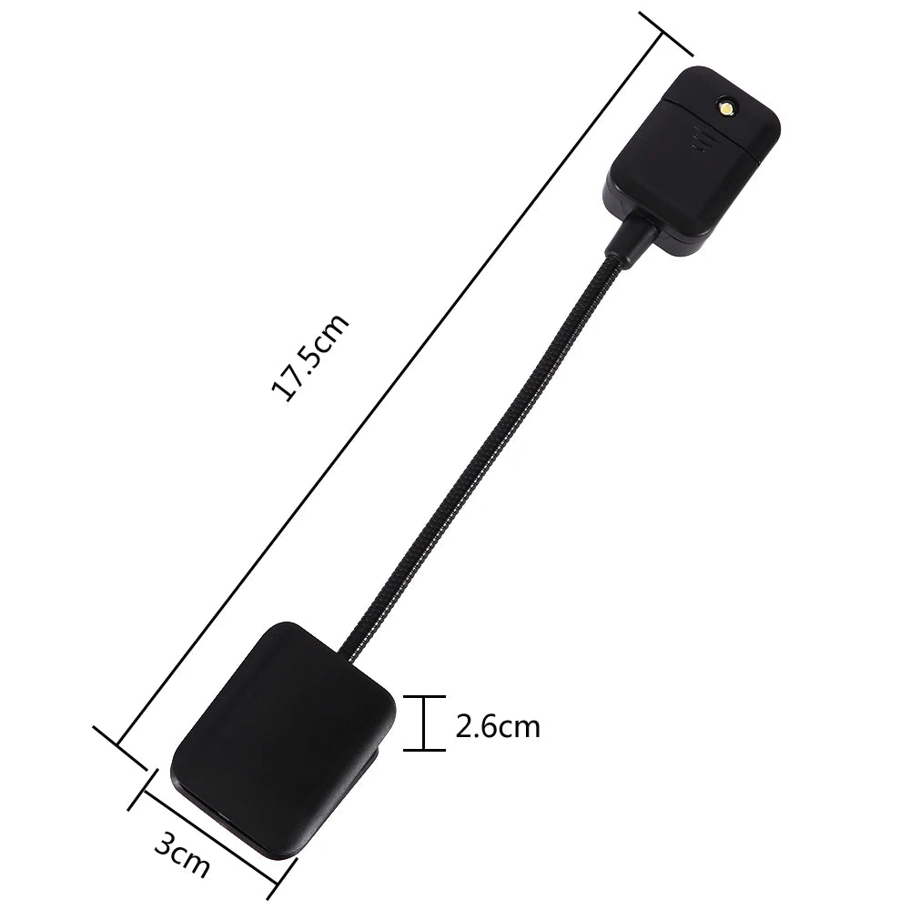 Flexible Reading LED Book Light Ebook Book Reader Nightlight Clip-On beside Bed Table Desk Lamp PC Phone Lighting Flashlight