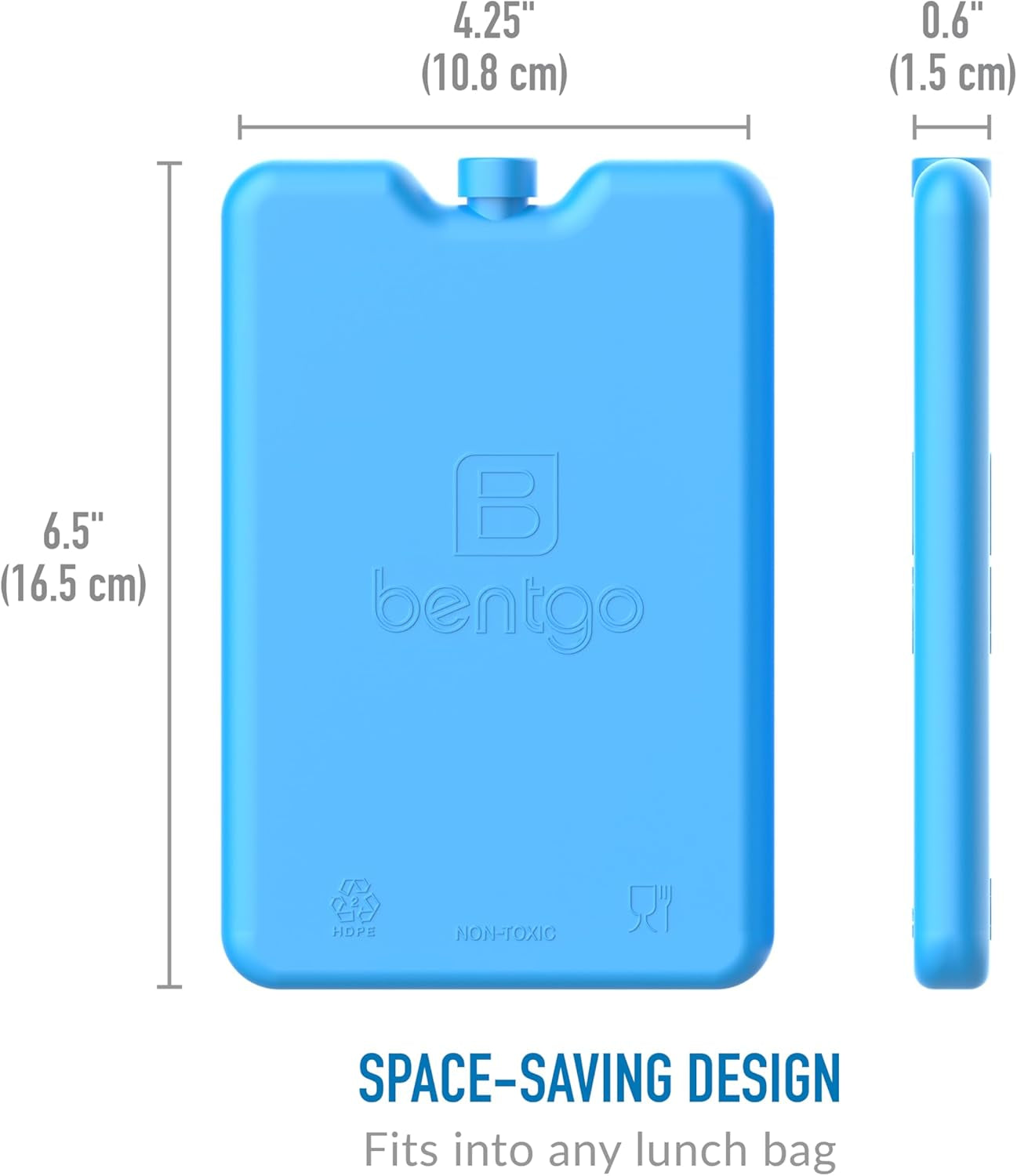 Ice Lunch Chillers - Ultra-Thin Ice Packs Perfect for Everyday Use in Lunch Bags, Lunch Boxes and Coolers - 4 Pack (Blue)