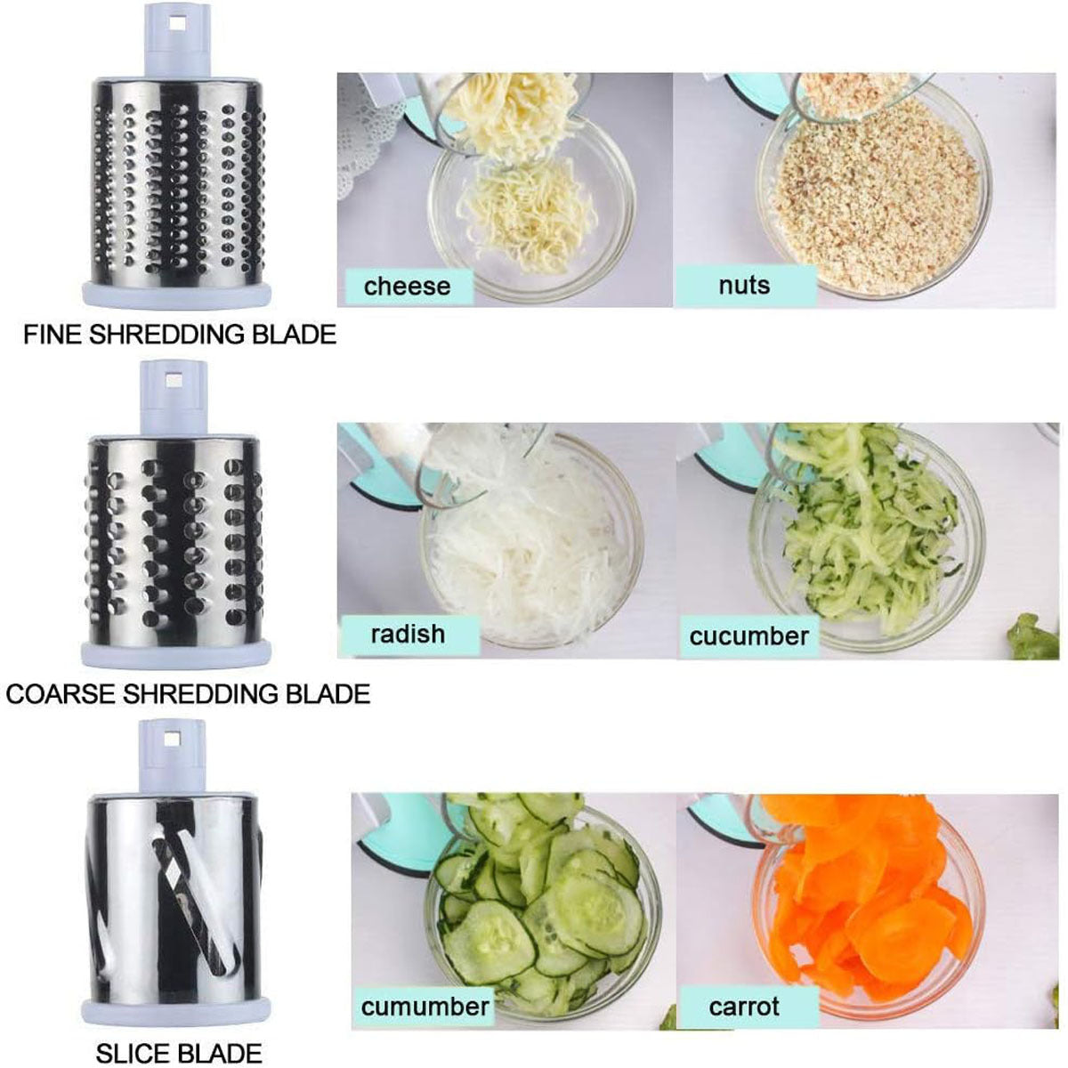 Manual Kitchen Accessories Multifunctional round Mandoline Potato Slicer Vegetable Cutter Slicer Cheese Kitchen Gadgets