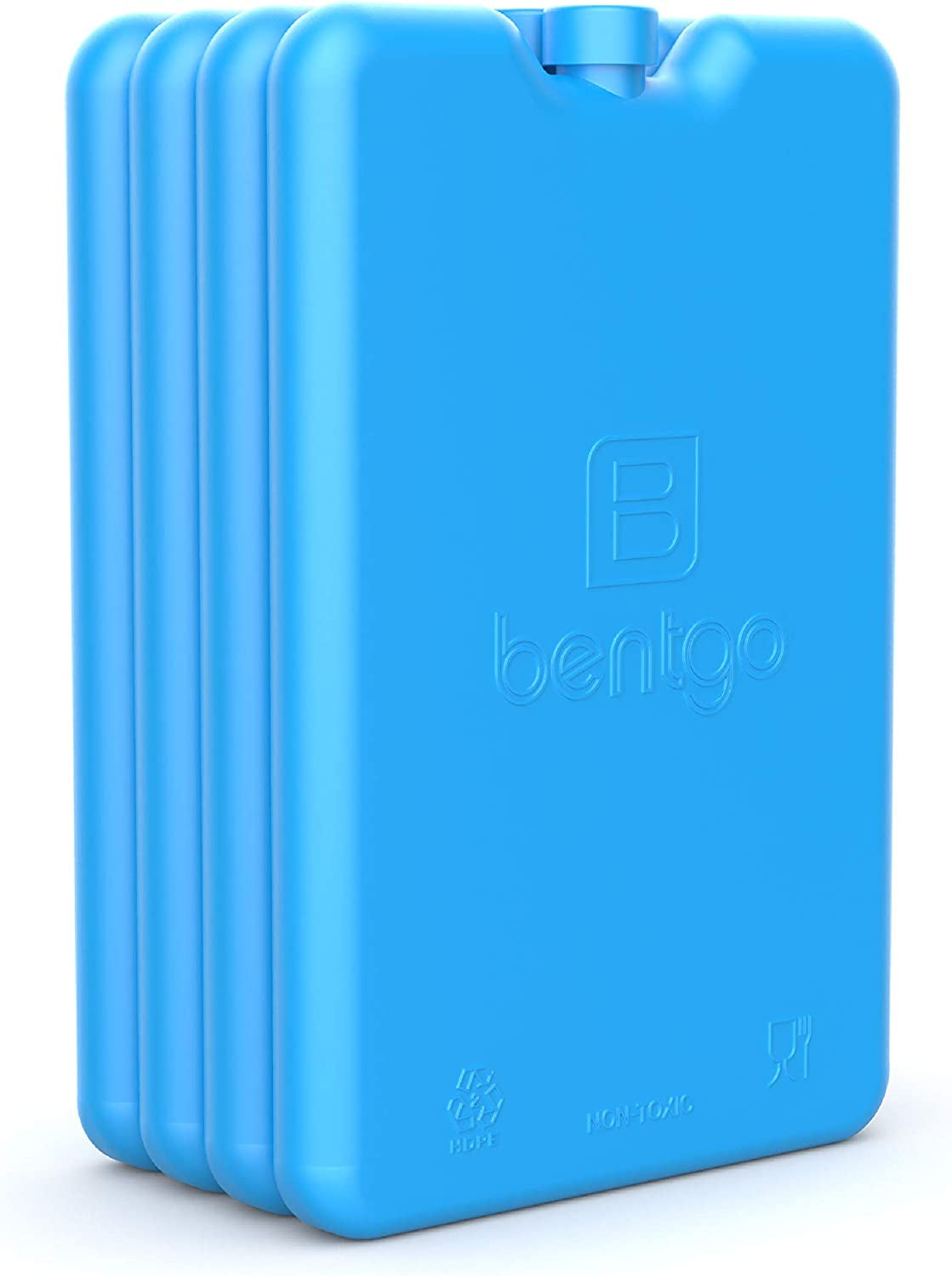 Ice Lunch Chillers - Ultra-Thin Ice Packs Perfect for Everyday Use in Lunch Bags, Lunch Boxes and Coolers - 4 Pack (Blue)