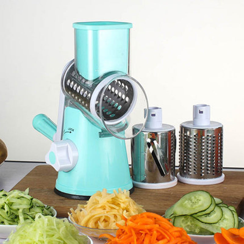 Manual Kitchen Accessories Multifunctional round Mandoline Potato Slicer Vegetable Cutter Slicer Cheese Kitchen Gadgets